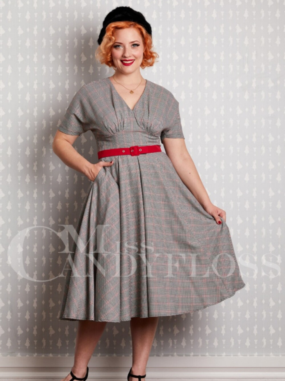 Miss Candyfloss Tartan Swing Dress size L